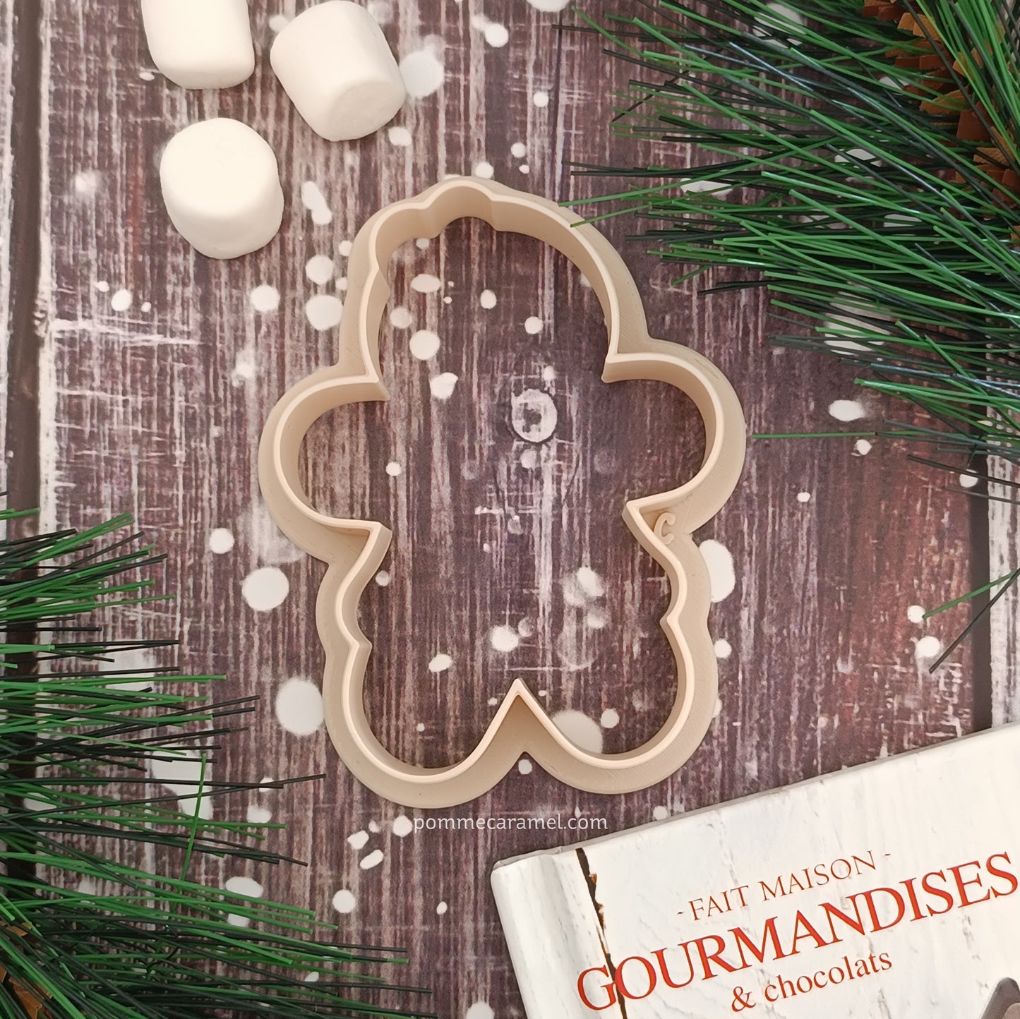 Emporte-Pièce Tampon Bonhomme Pain d'Épices Fille Pomme Caramel