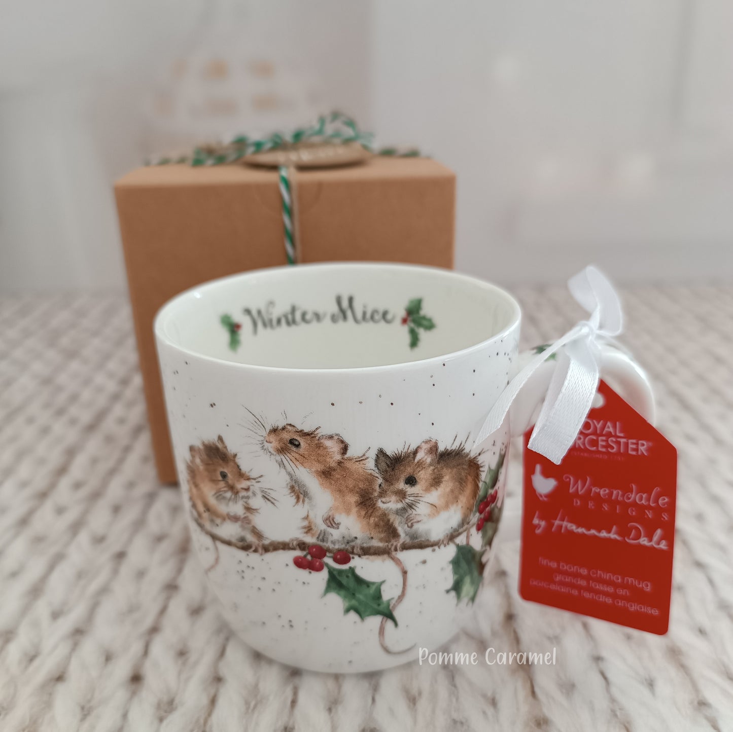 Wrendale Designs - Mug Souris Houx de Noël
