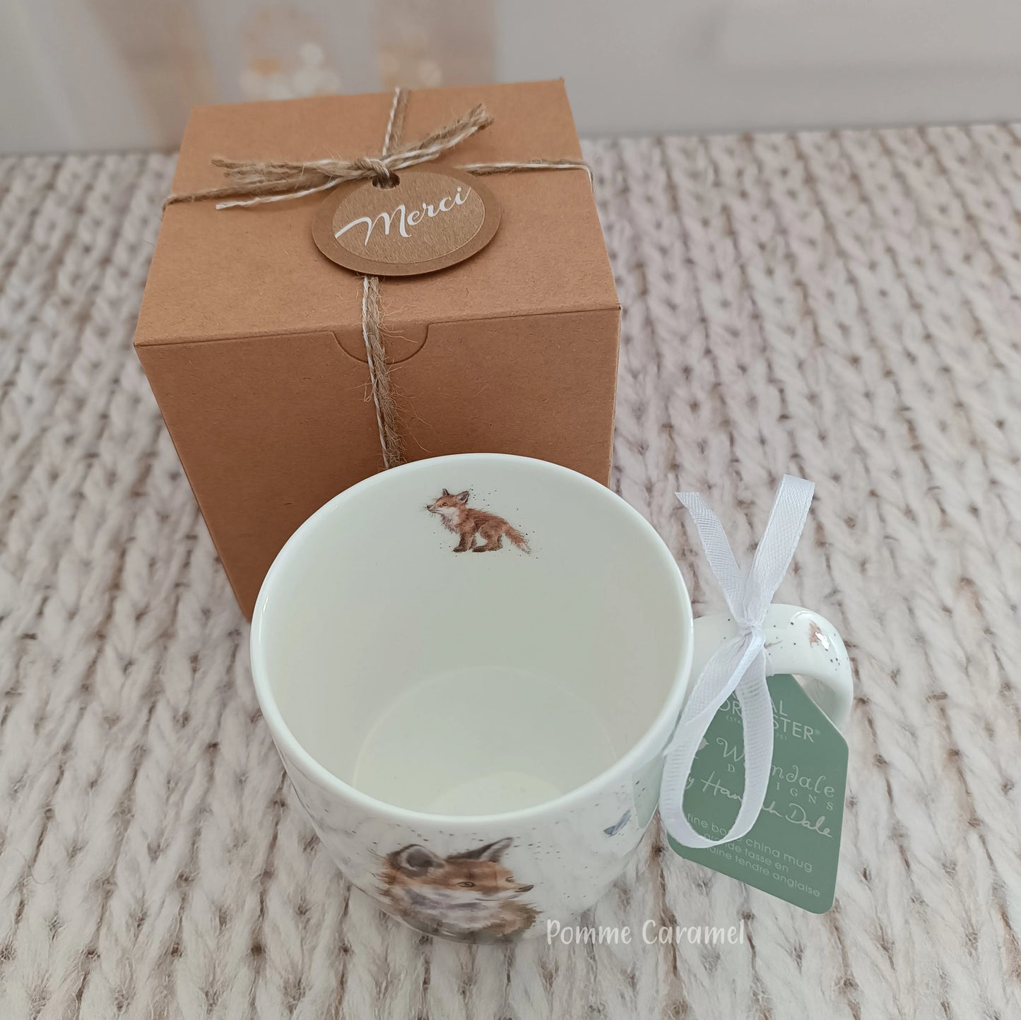 Mug Renard Papillon Wrendale Designs