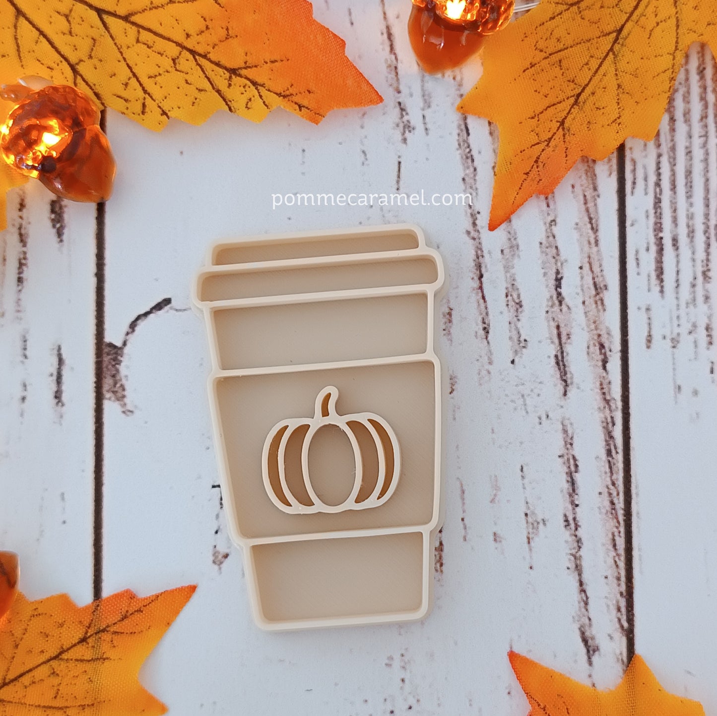 Emporte-Pièce Tampon Mug Citrouille Beige Pantone