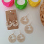 Boucles d'oreilles Palmier Beige Pantone Pomme Caramel