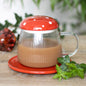 Tasse en Verre et Soucoupe Rouge Champignon Something Different Wholesale