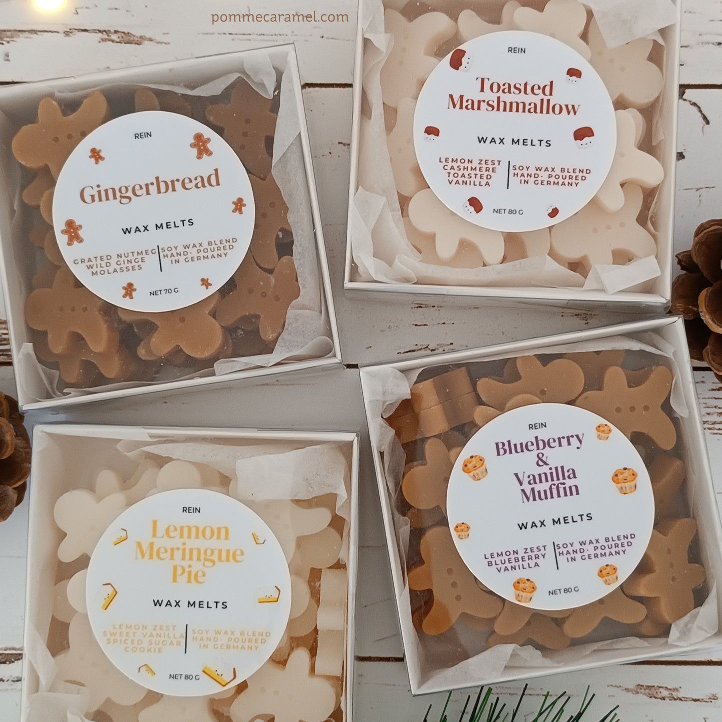 Fondants parfumés bonhommes pain d'épices senteurs de Noël Rein