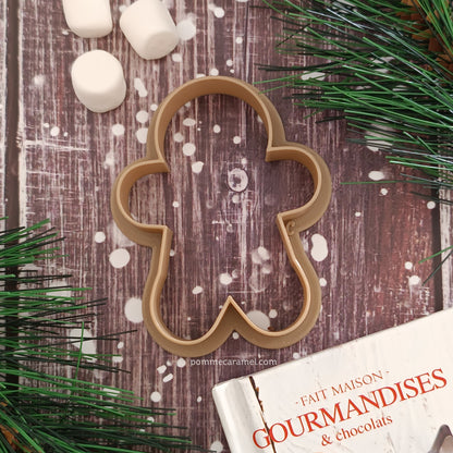 Emporte-Pièce Tampon Bonhomme Pain d'Épices Garçon Pomme Caramel