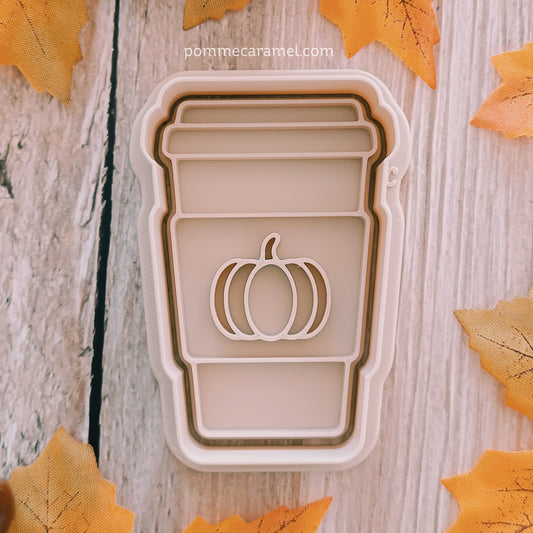 Emporte-Pièce Tampon Mug Citrouille Beige Pantone