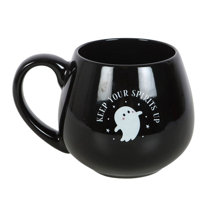 Tasse Ronde Noire Fantôme 'Keep Your Spirits Up' Something Different Wholesale