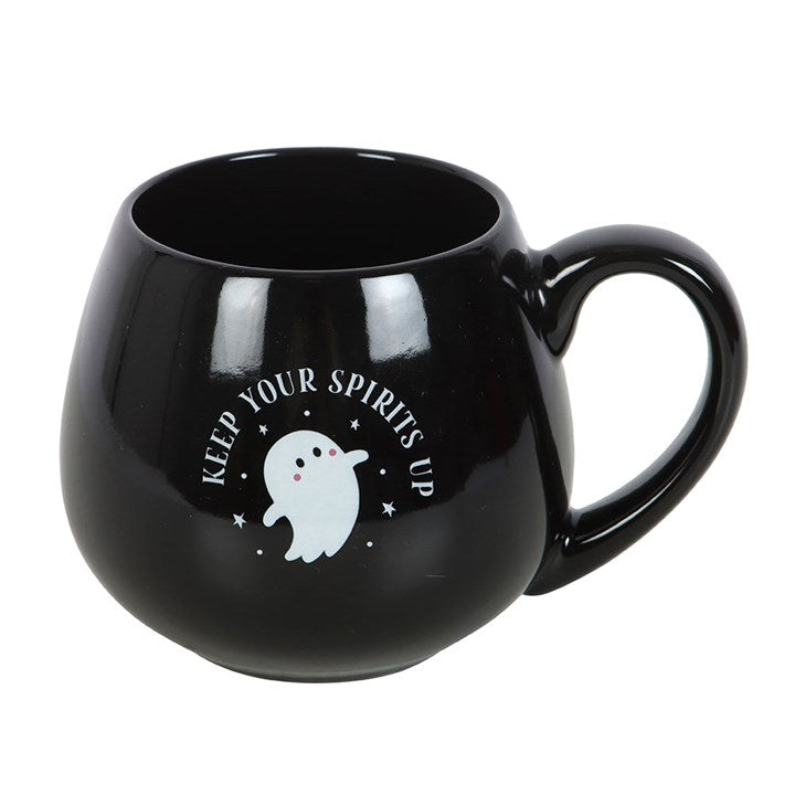 Tasse Ronde Noire Fantôme 'Keep Your Spirits Up' Something Different Wholesale
