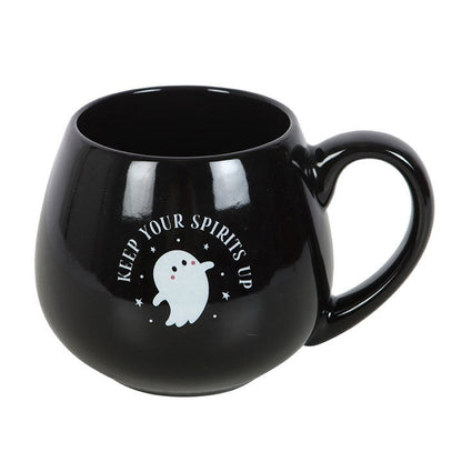 Tasse Ronde Noire Fantôme 'Keep Your Spirits Up' Something Different Wholesale
