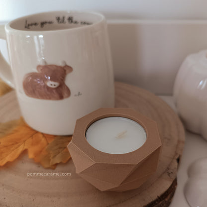 Mug Vache Highland et Bougeoir Effet Bois CGB Giftware