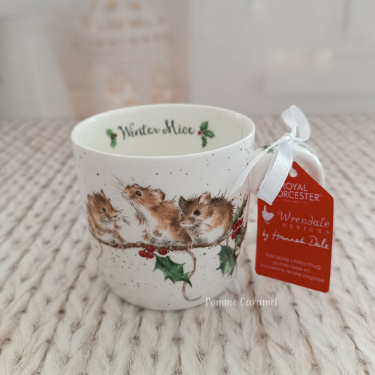 Wrendale Designs - Mug Souris Houx de Noël