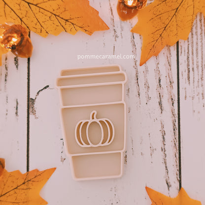 Emporte-Pièce Tampon Mug Citrouille Beige Pantone