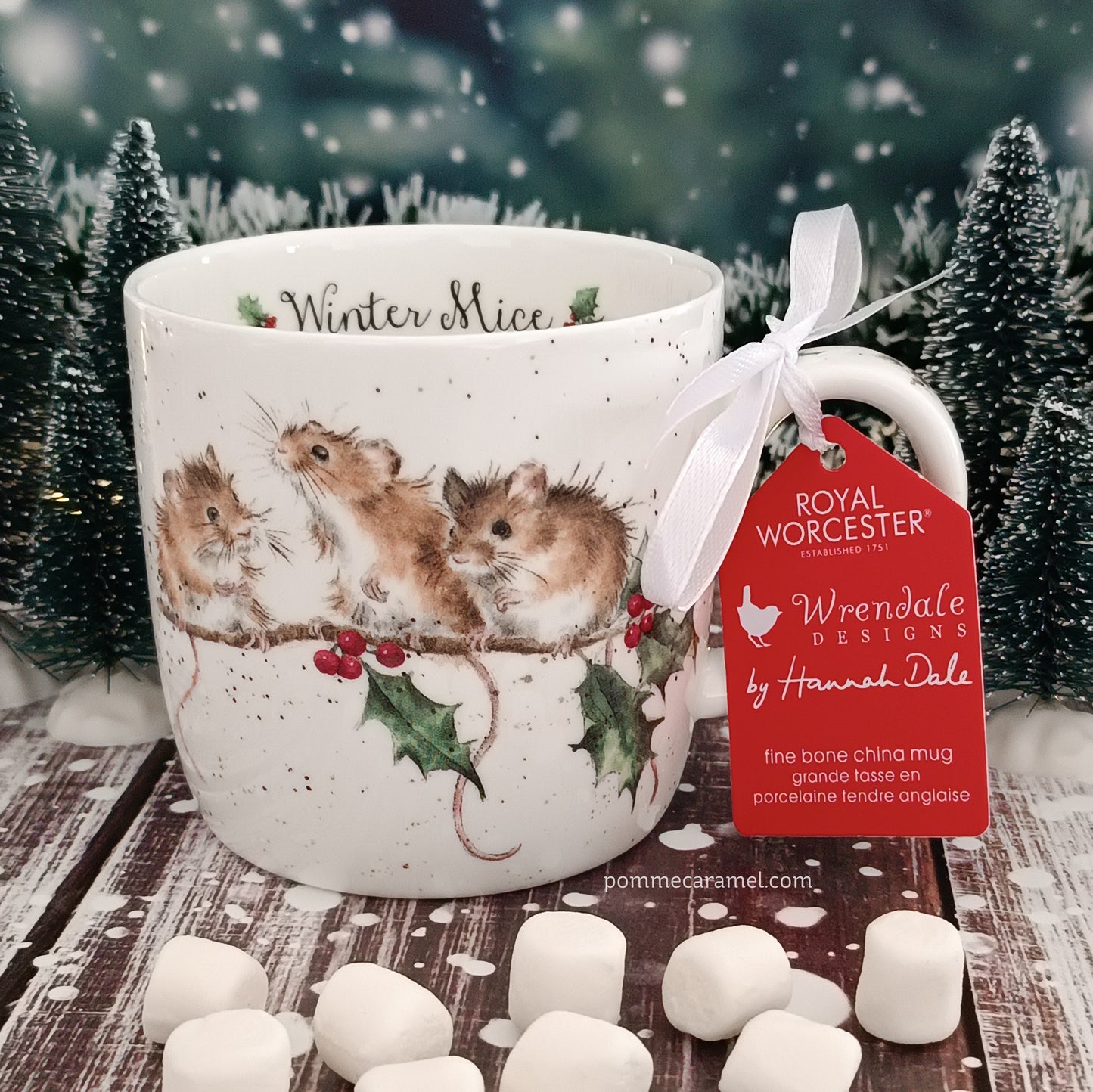 Mug Souris Houx de Noël Wrendale Designs