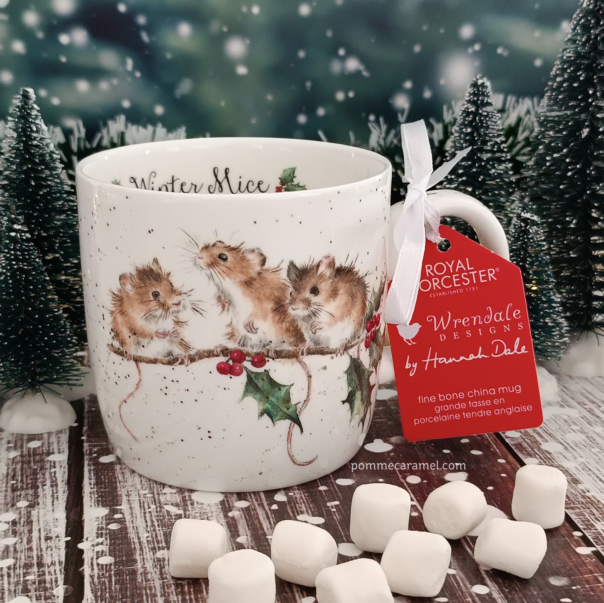 Mug Souris Houx de Noël Wrendale Designs