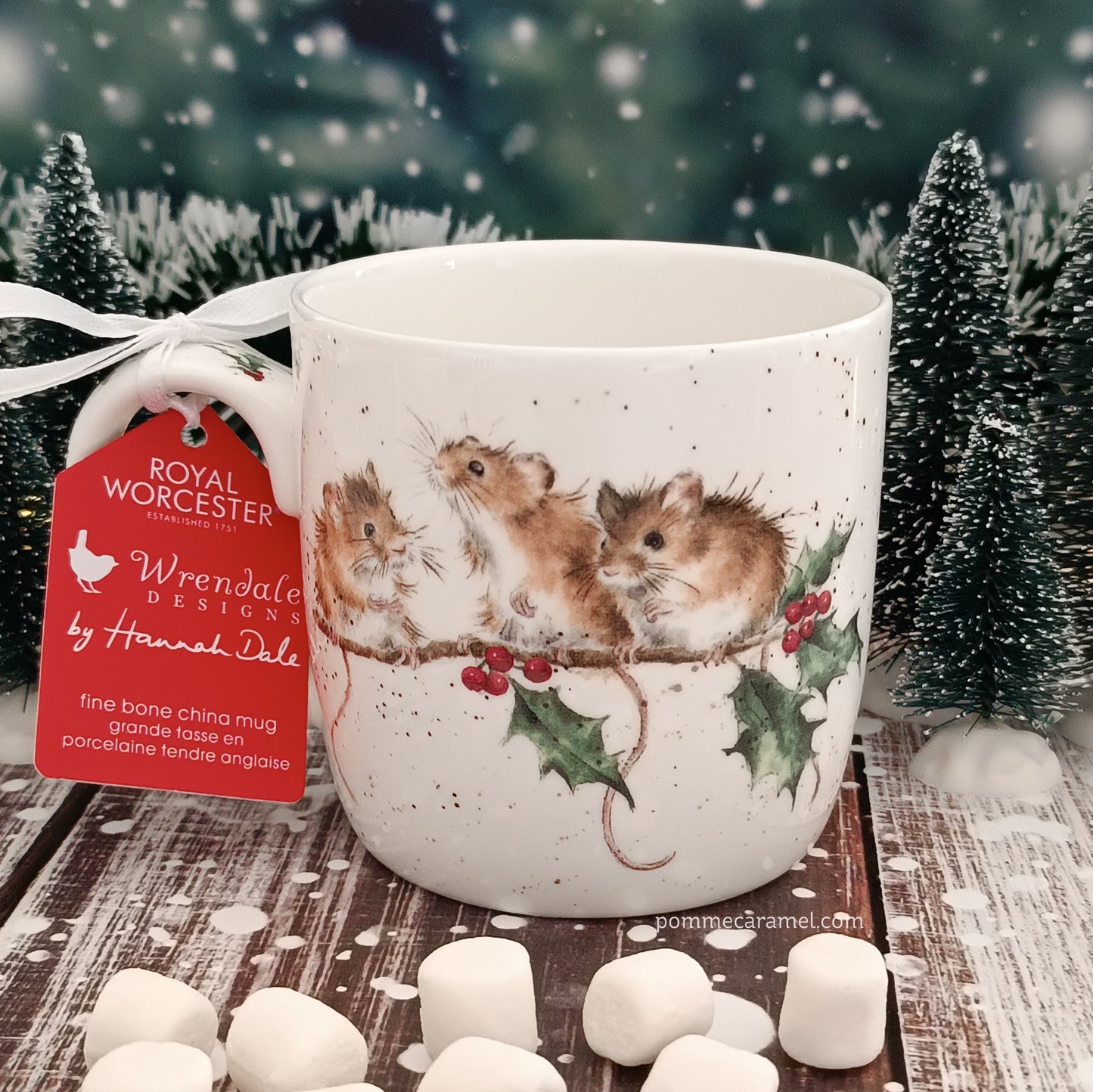 Mug Souris Houx de Noël Wrendale Designs