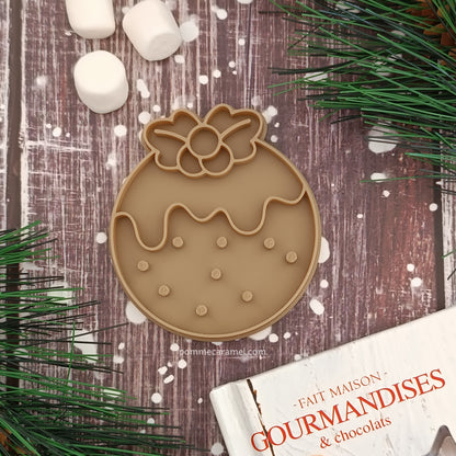 Emporte-Pièce Tampon Pudding de Noël Pomme Caramel