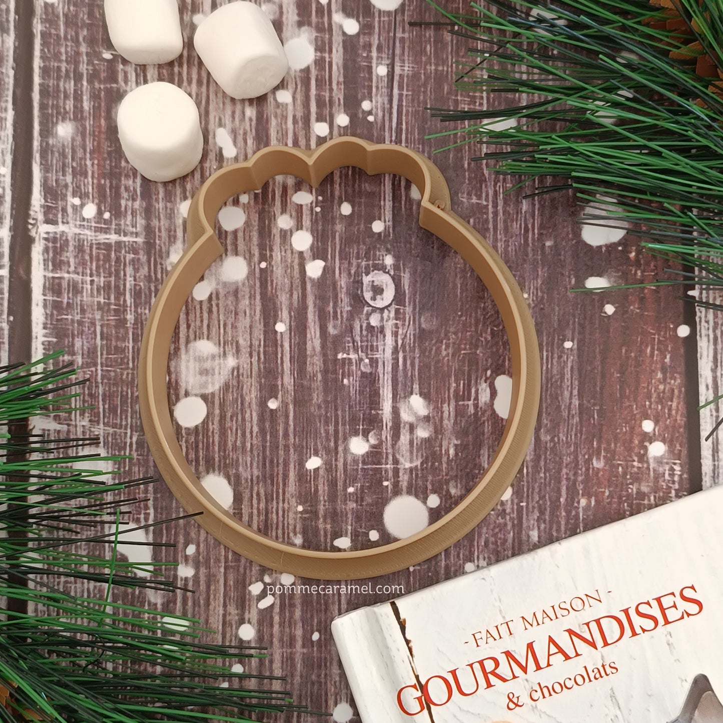 Emporte-Pièce Tampon Pudding de Noël Pomme Caramel