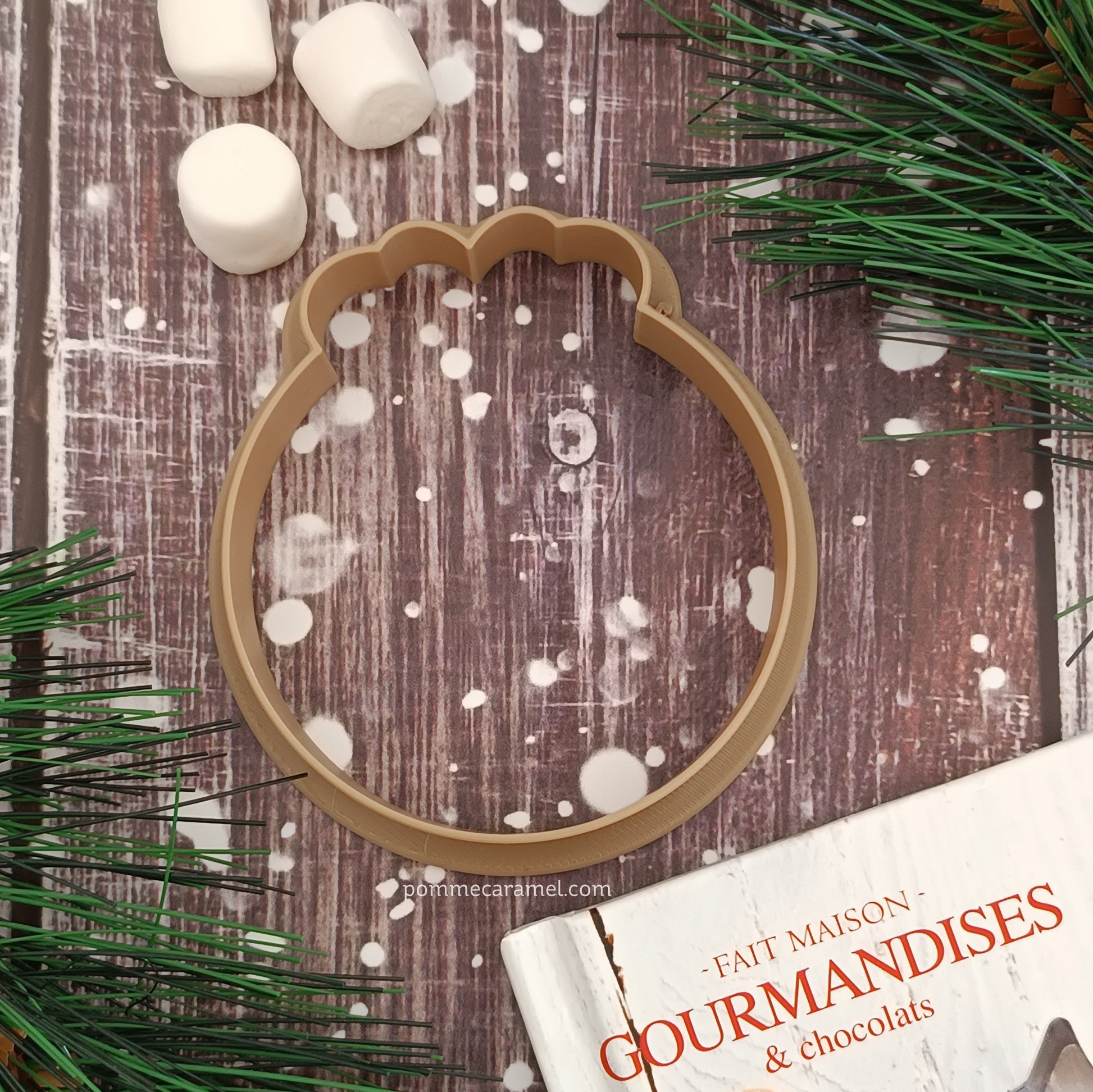 Emporte-Pièce Tampon Pudding de Noël Pomme Caramel