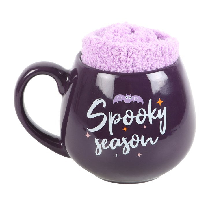 Tasse Ronde Mauve et Chaussettes Violettes 'Spooky Season' Something Different Wholesale