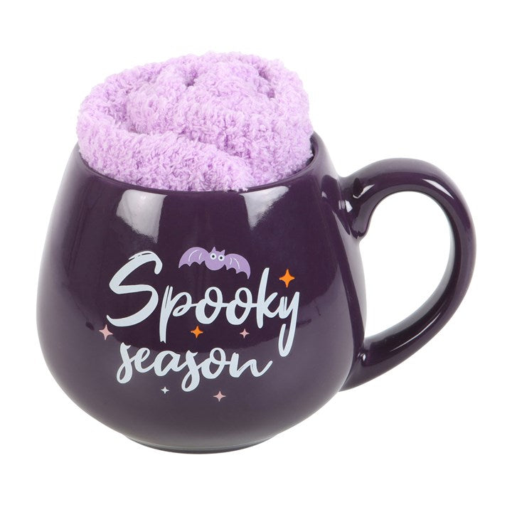Tasse Ronde Mauve et Chaussettes Violettes 'Spooky Season' Something Different Wholesale
