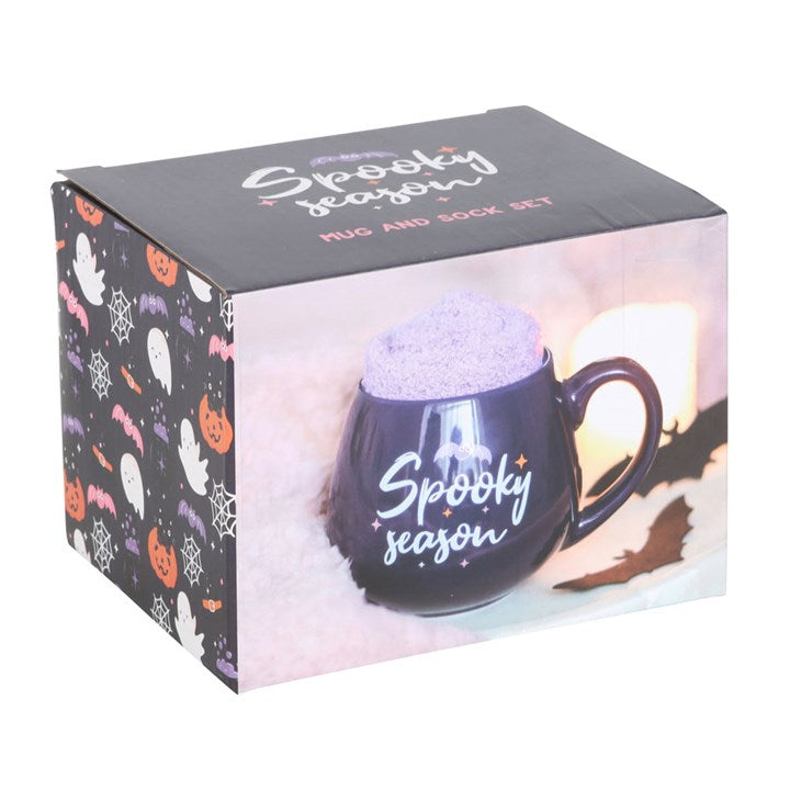 Tasse Ronde Mauve et Chaussettes Violettes 'Spooky Season' Something Different Wholesale