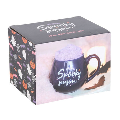 Tasse Ronde Mauve et Chaussettes Violettes 'Spooky Season' Something Different Wholesale